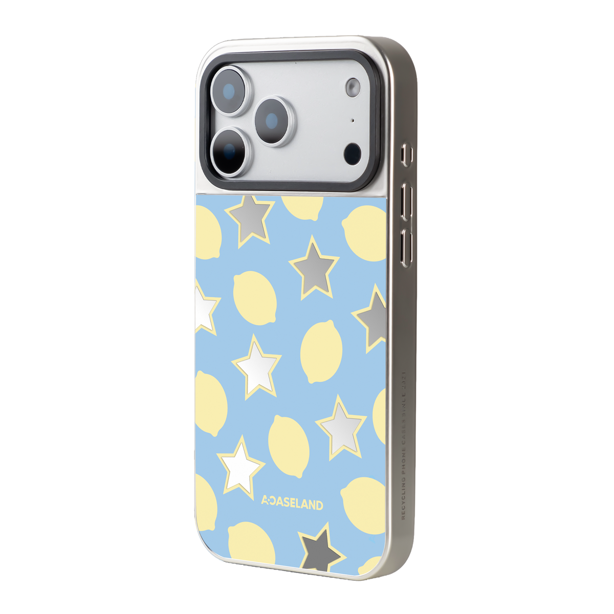 Lemon Stars 銀邊鏡面手機殼｜MagSafe 兼容
