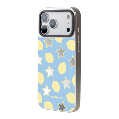 Lemon Stars 銀邊鏡面手機殼｜MagSafe 兼容