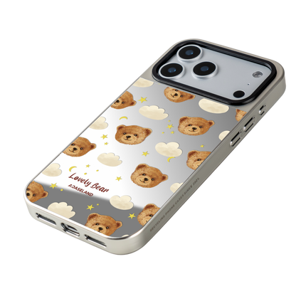 Lovely Bear 銀邊鏡面手機殼｜MagSafe 兼容