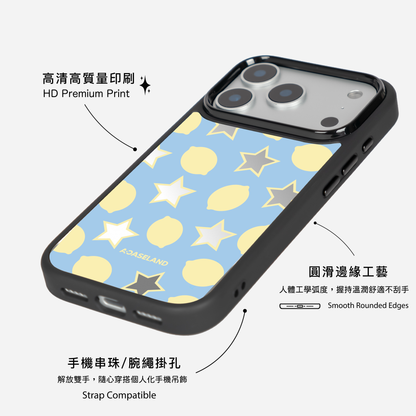 Lemon Stars 黑邊鏡面手機殼2.0｜MagSafe 兼容