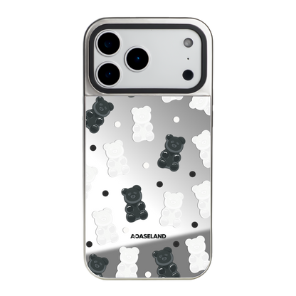 Dotty Mono Gummy Bear 銀邊鏡面手機殼｜MagSafe 兼容