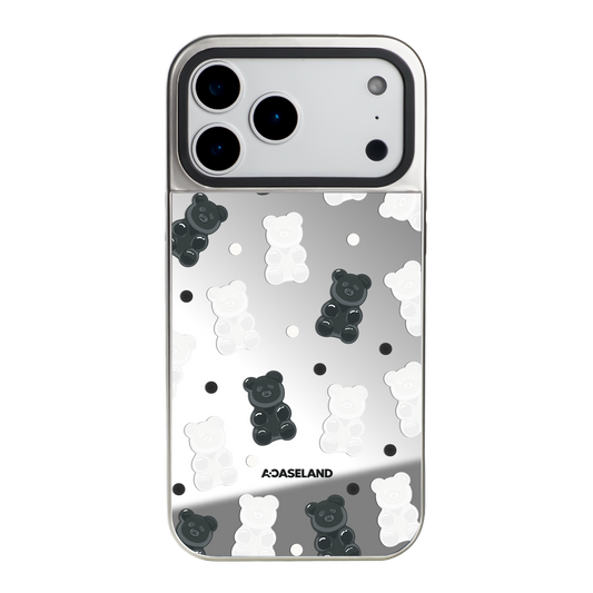 Dotty Mono Gummy Bear 銀邊鏡面手機殼｜MagSafe 兼容