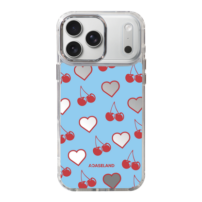 Cherry Hearts 透明邊鏡面手機殼