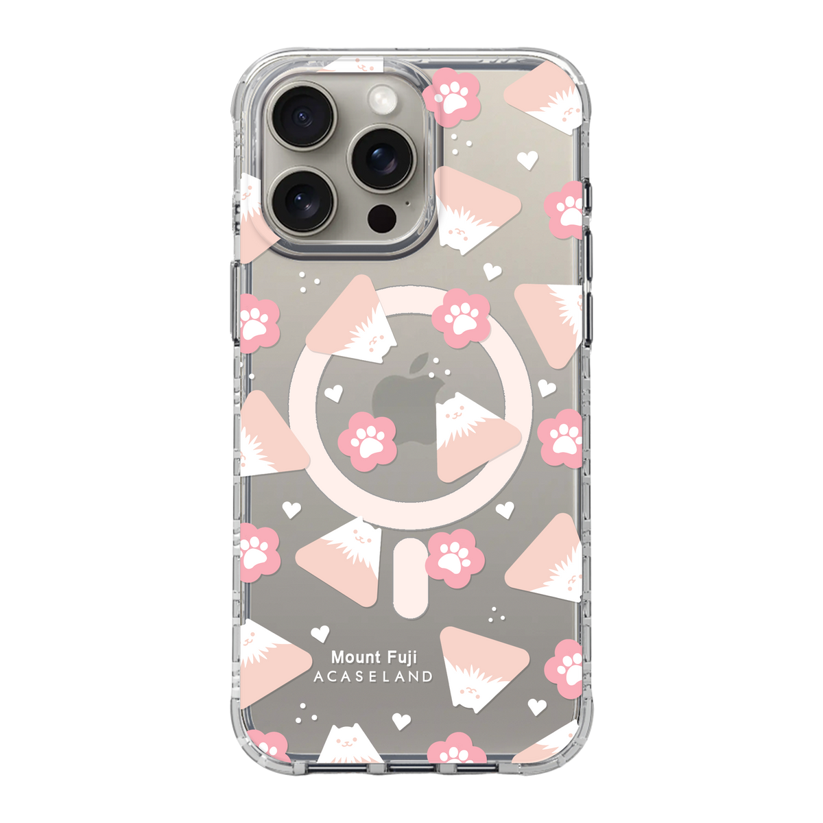 Meow Fuji【Pink Ver.】 氣墊防摔手機護殻｜MagSafe 兼容
