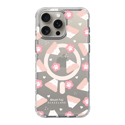 Meow Fuji【Pink Ver.】 氣墊防摔手機護殻｜MagSafe 兼容