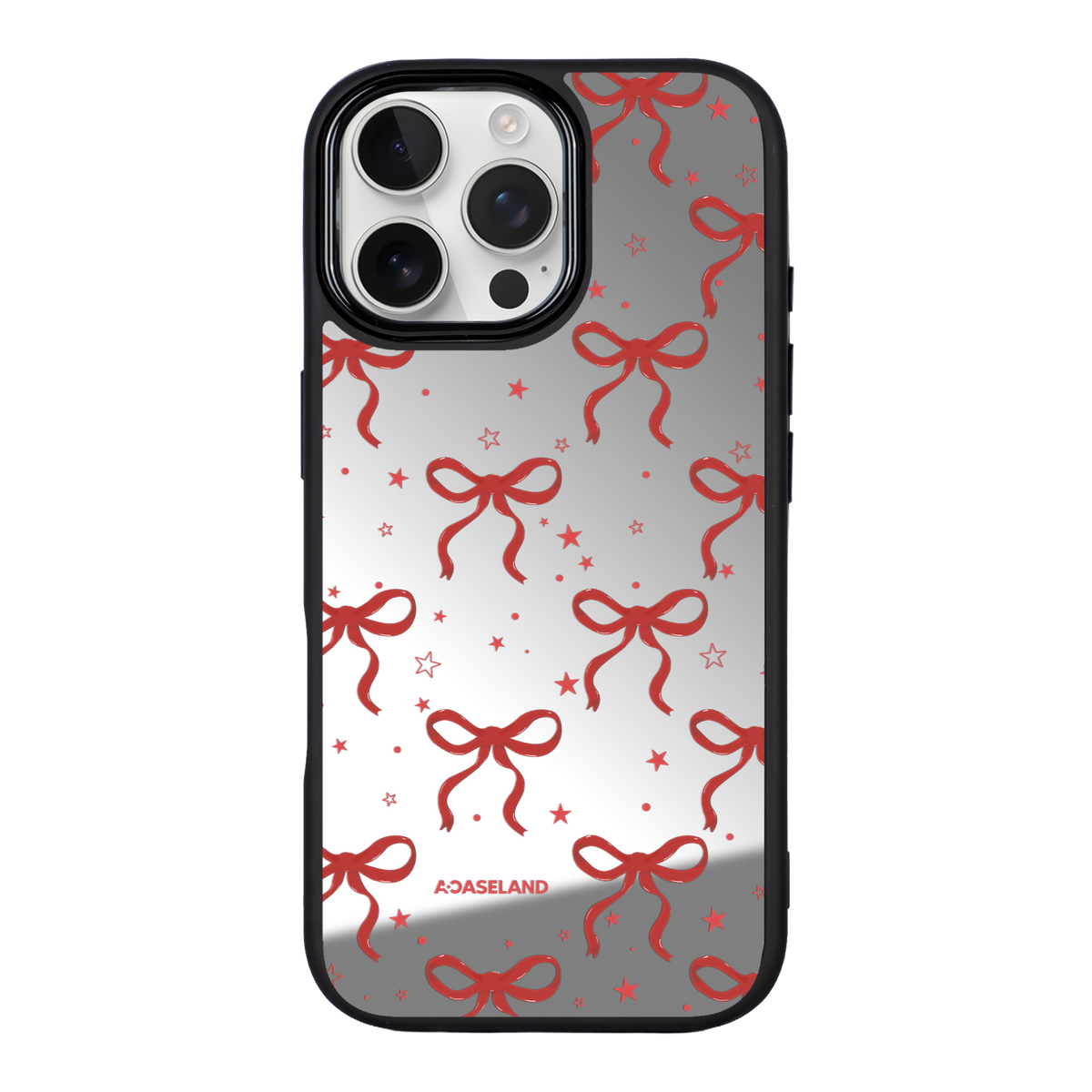 蝴蝶結 Red Ver. 黑邊鏡面手機殼2.0｜MagSafe 兼容