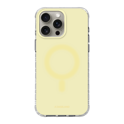 Pure+ 奶油黃 氣墊防摔手機護殼｜MagSafe 兼容｜客製化文字