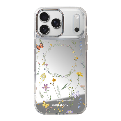 Butterfly x Wildflowers 透明邊鏡面手機殼