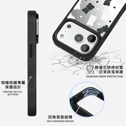 Dotty Mono Gummy Bear 黑邊鏡面手機殼2.0｜MagSafe 兼容