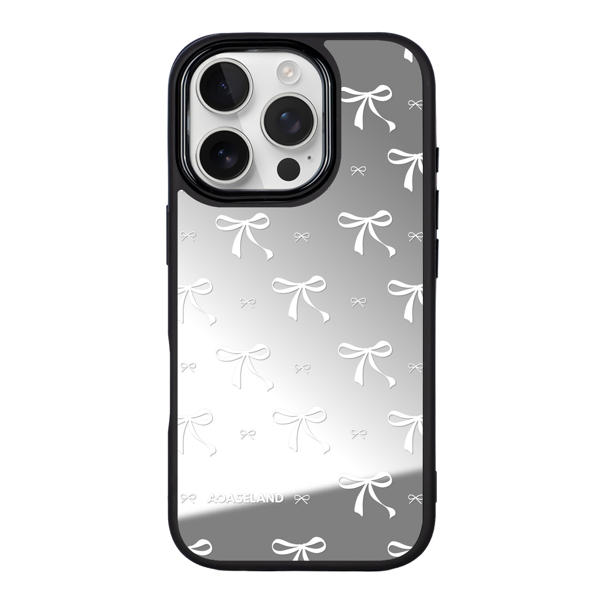 蝴蝶結 White Ver. 黑邊鏡面手機殼2.0｜MagSafe 兼容