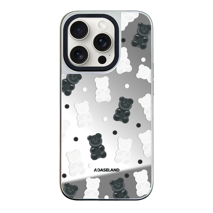 Dotty Mono Gummy Bear 銀邊鏡面手機殼｜MagSafe 兼容