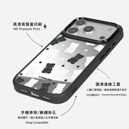 Dotty Mono Gummy Bear 黑邊鏡面手機殼2.0｜MagSafe 兼容