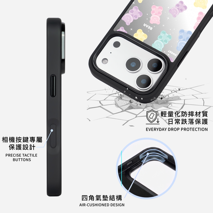 熊仔軟糖 黑邊鏡面手機殼2.0｜MagSafe 兼容
