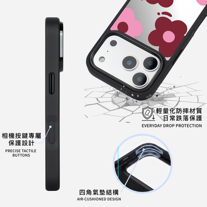 Hello! Flowers 黑邊鏡面手機殼2.0｜MagSafe 兼容