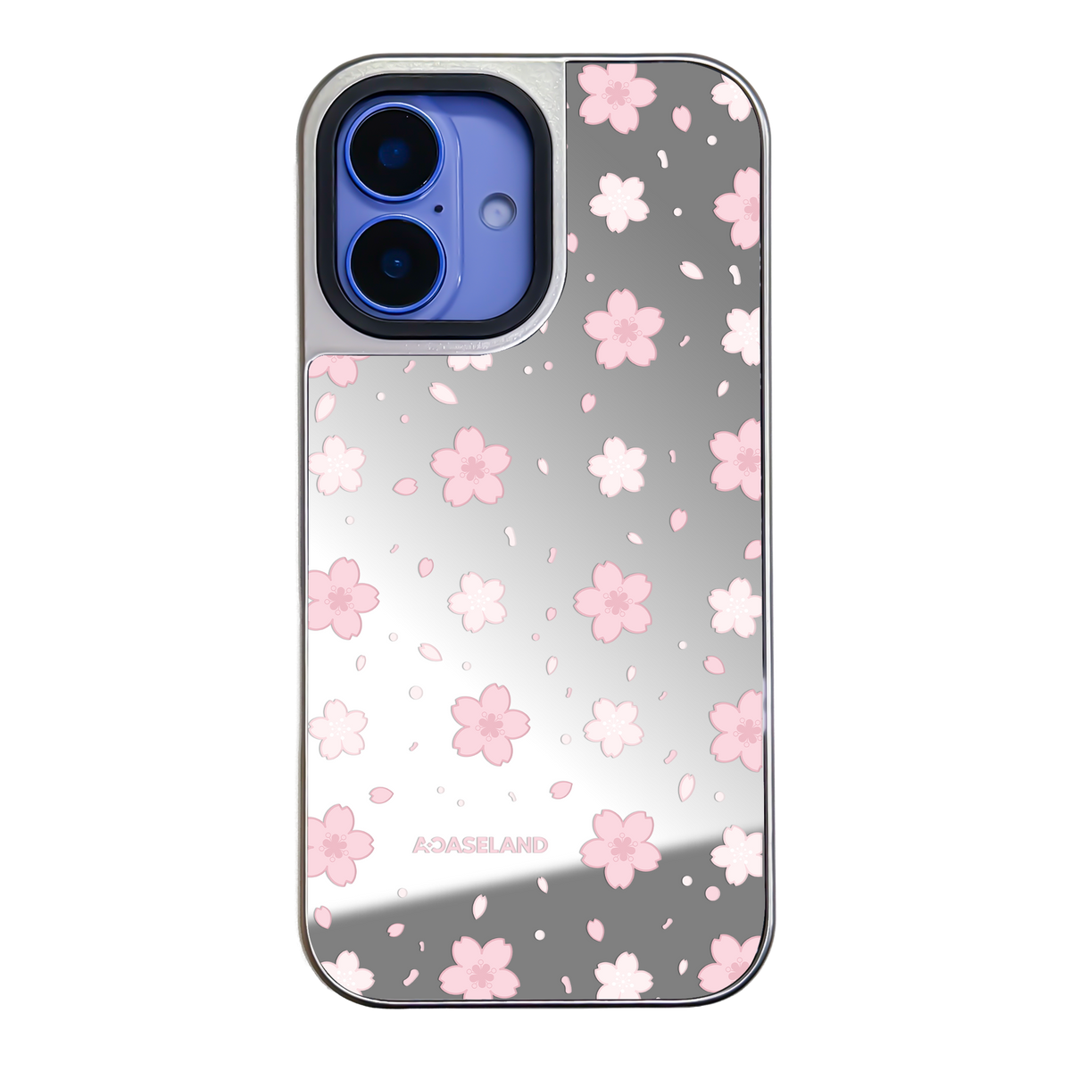 櫻花 Sakura Ver.2 銀邊鏡面手機殼｜MagSafe 兼容｜客製化文字