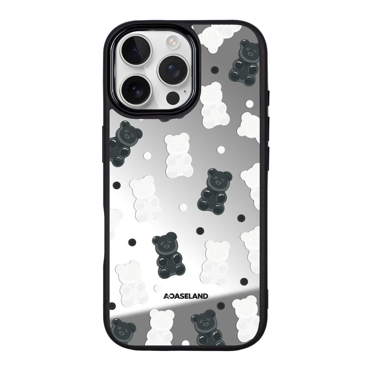 Dotty Mono Gummy Bear 黑邊鏡面手機殼2.0｜MagSafe 兼容