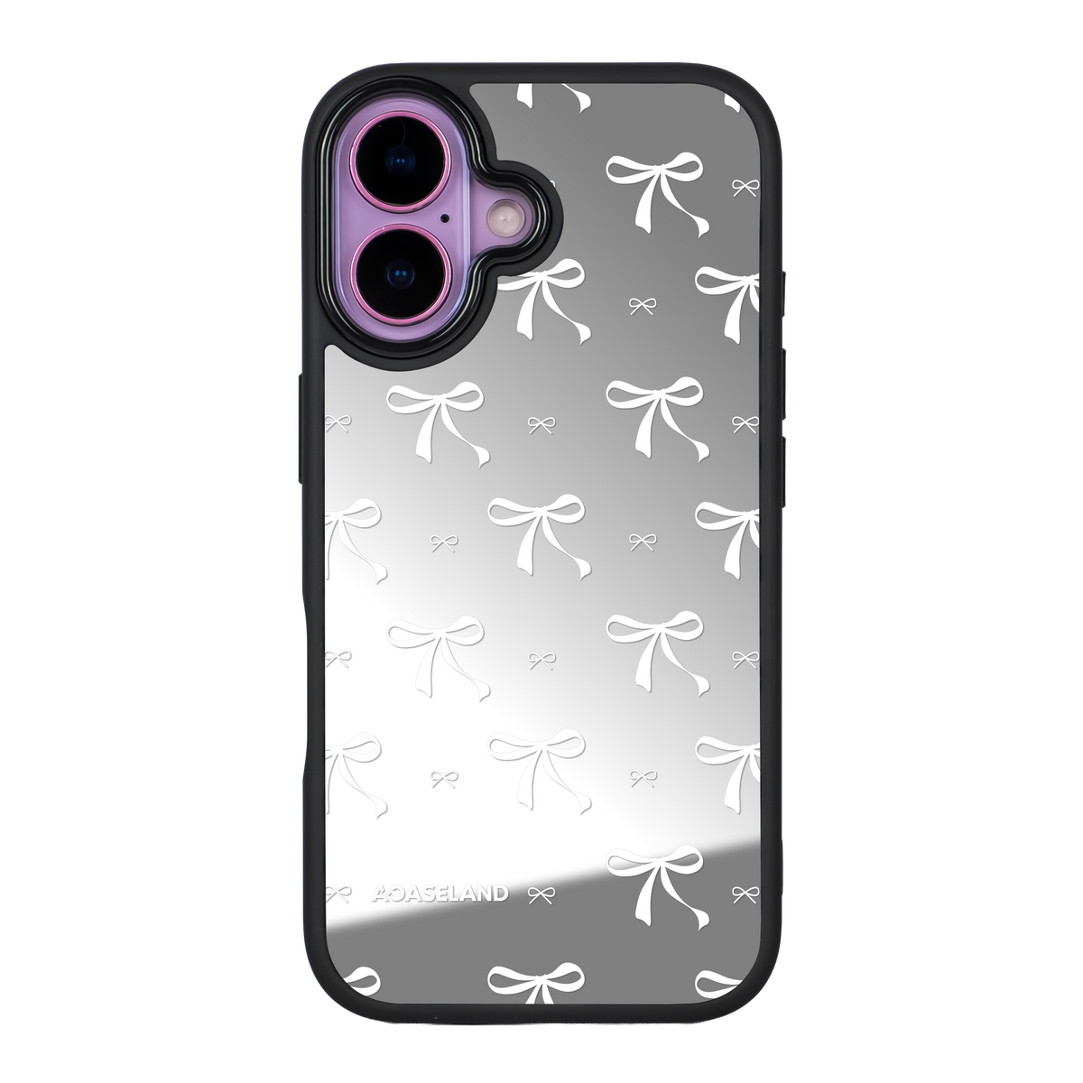 蝴蝶結 White Ver. 黑邊鏡面手機殼2.0｜MagSafe 兼容