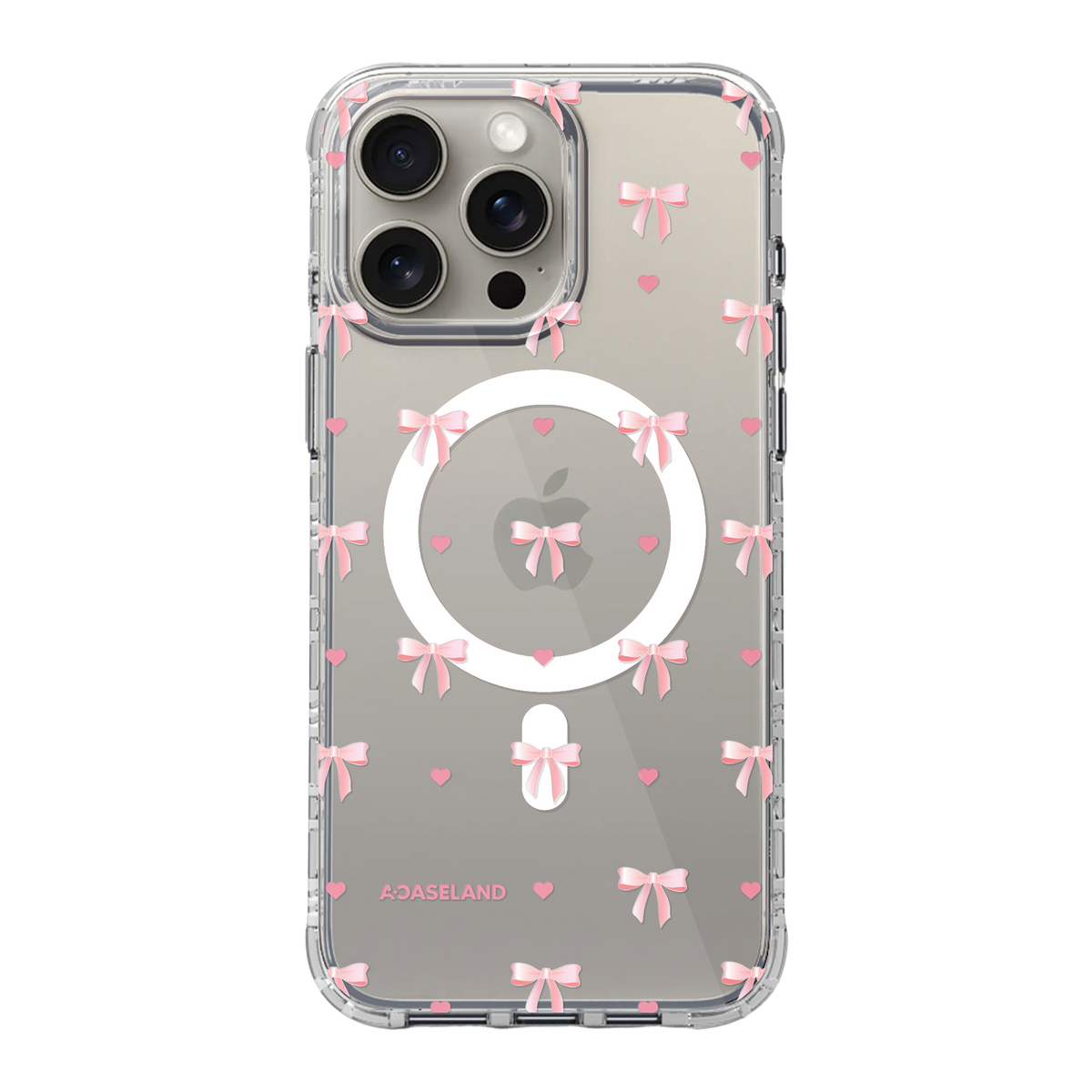 Pink Bowtie 氣墊防摔手機護殼｜MagSafe 兼容