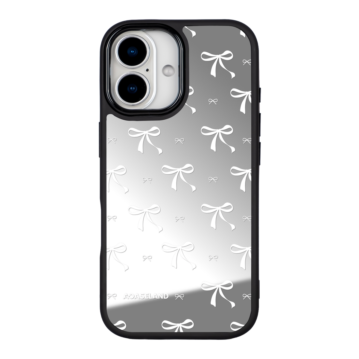 蝴蝶結 White Ver. 黑邊鏡面手機殼2.0｜MagSafe 兼容
