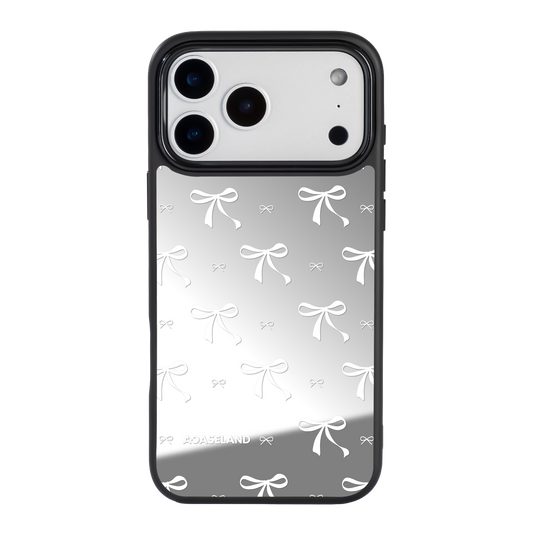 蝴蝶結 White Ver. 黑邊鏡面手機殼2.0｜MagSafe 兼容
