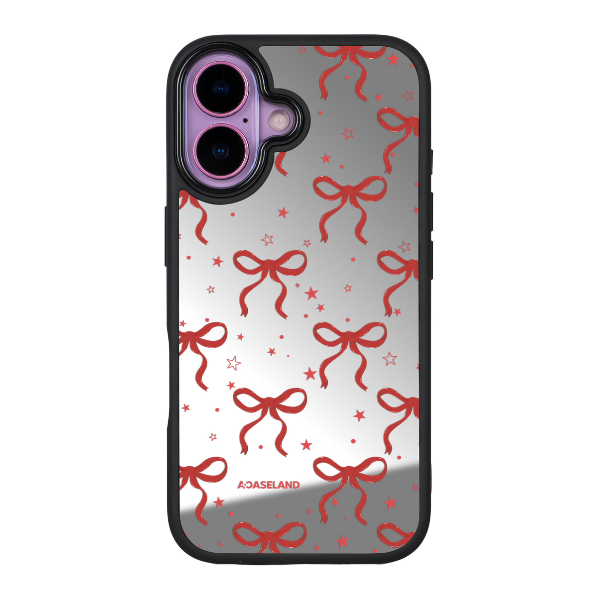 蝴蝶結 Red Ver. 黑邊鏡面手機殼2.0｜MagSafe 兼容