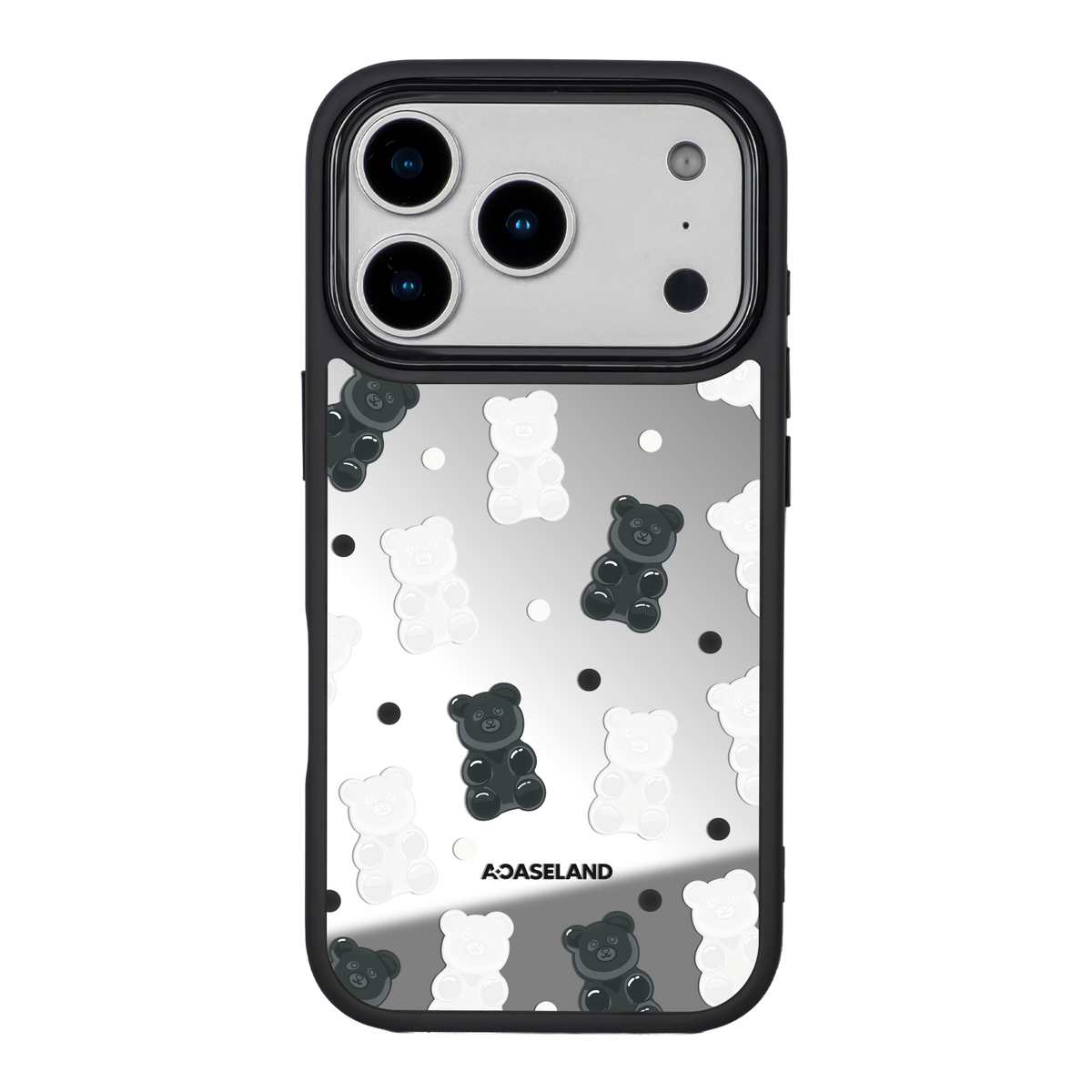 Dotty Mono Gummy Bear 黑邊鏡面手機殼2.0｜MagSafe 兼容