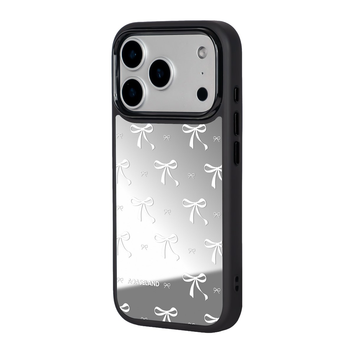蝴蝶結 White Ver. 黑邊鏡面手機殼2.0｜MagSafe 兼容
