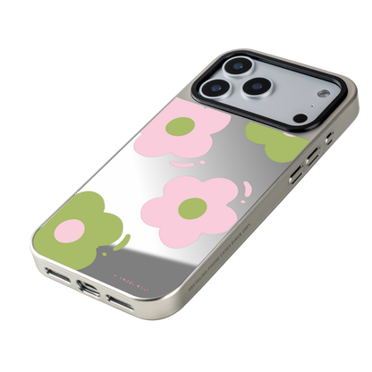 Hello! Flowers 銀邊鏡面手機殼｜MagSafe 兼容