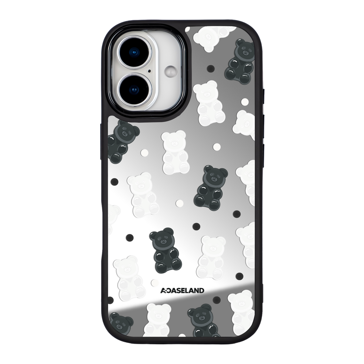 Dotty Mono Gummy Bear 黑邊鏡面手機殼2.0｜MagSafe 兼容
