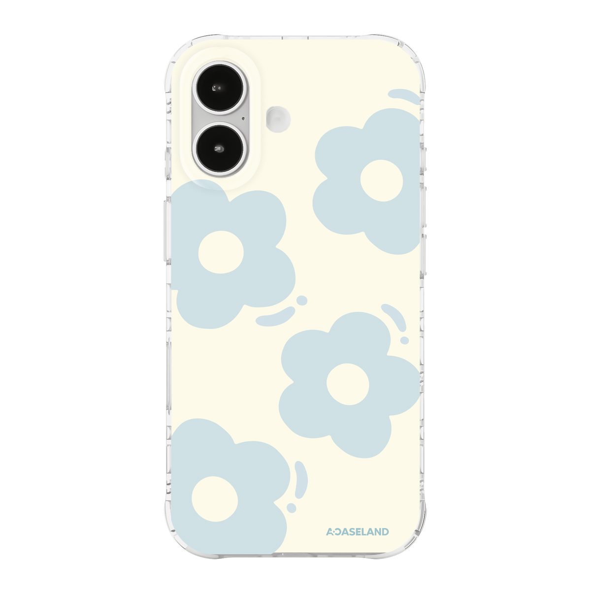 Hello Flower【Blue】氣墊防摔手機護殻｜MagSafe 兼容｜客製化文字