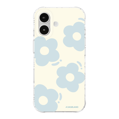 Hello Flower【Blue】氣墊防摔手機護殻｜MagSafe 兼容｜客製化文字