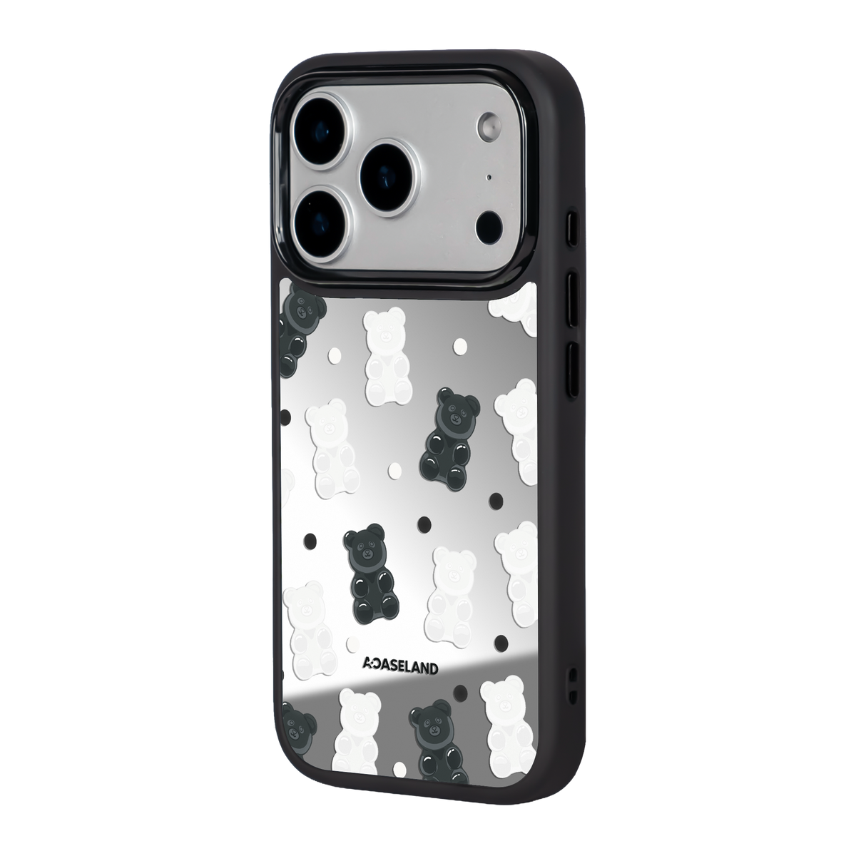 Dotty Mono Gummy Bear 黑邊鏡面手機殼2.0｜MagSafe 兼容