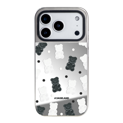 Dotty Mono Gummy Bear 銀邊鏡面手機殼｜MagSafe 兼容