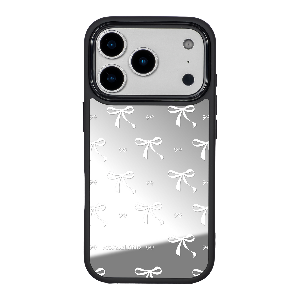 蝴蝶結 White Ver. 黑邊鏡面手機殼2.0｜MagSafe 兼容