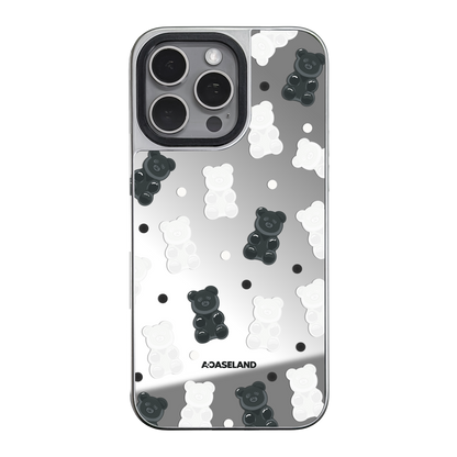 Dotty Mono Gummy Bear 銀邊鏡面手機殼｜MagSafe 兼容