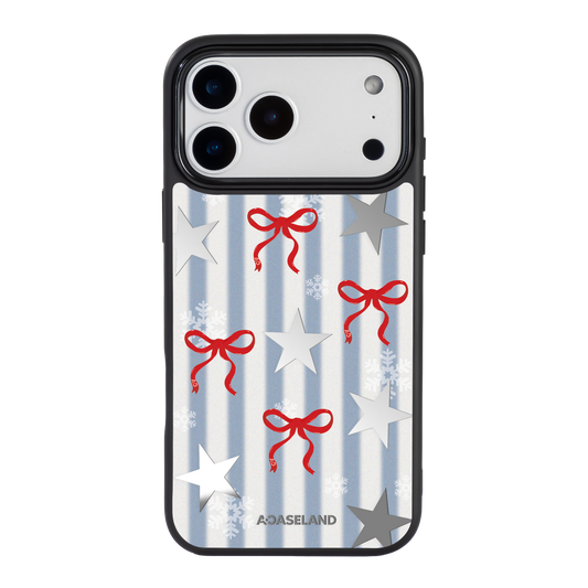 Starry Snow Ribbon 黑邊鏡面手機殼2.0｜MagSafe 兼容