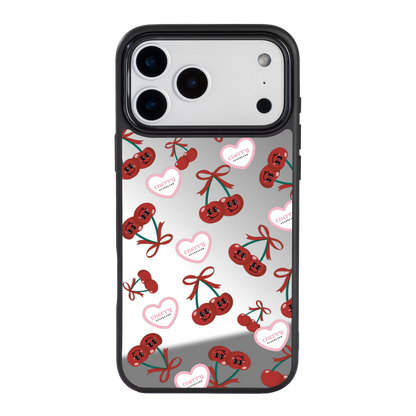 Sweet Cherry Pattern 黑邊鏡面手機殼2.0｜MagSafe 兼容