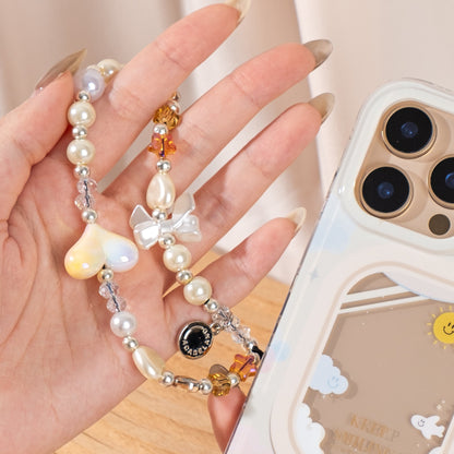 Dreamy Pearl Heart 手機串珠掛繩