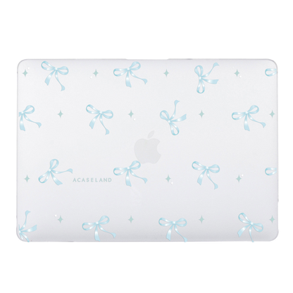 Blue Silk Ribbon Bow MacBook 磨砂保護殼
