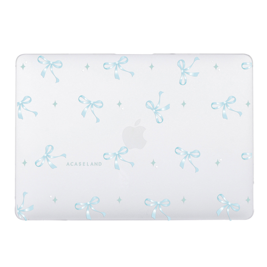 Blue Silk Ribbon Bow MacBook 磨砂保護殼