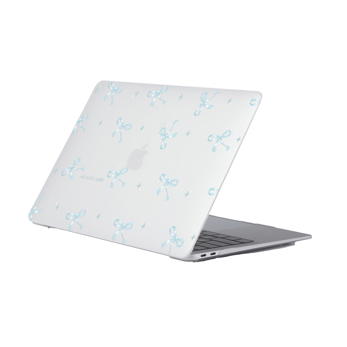 Blue Silk Ribbon Bow MacBook 磨砂保護殼