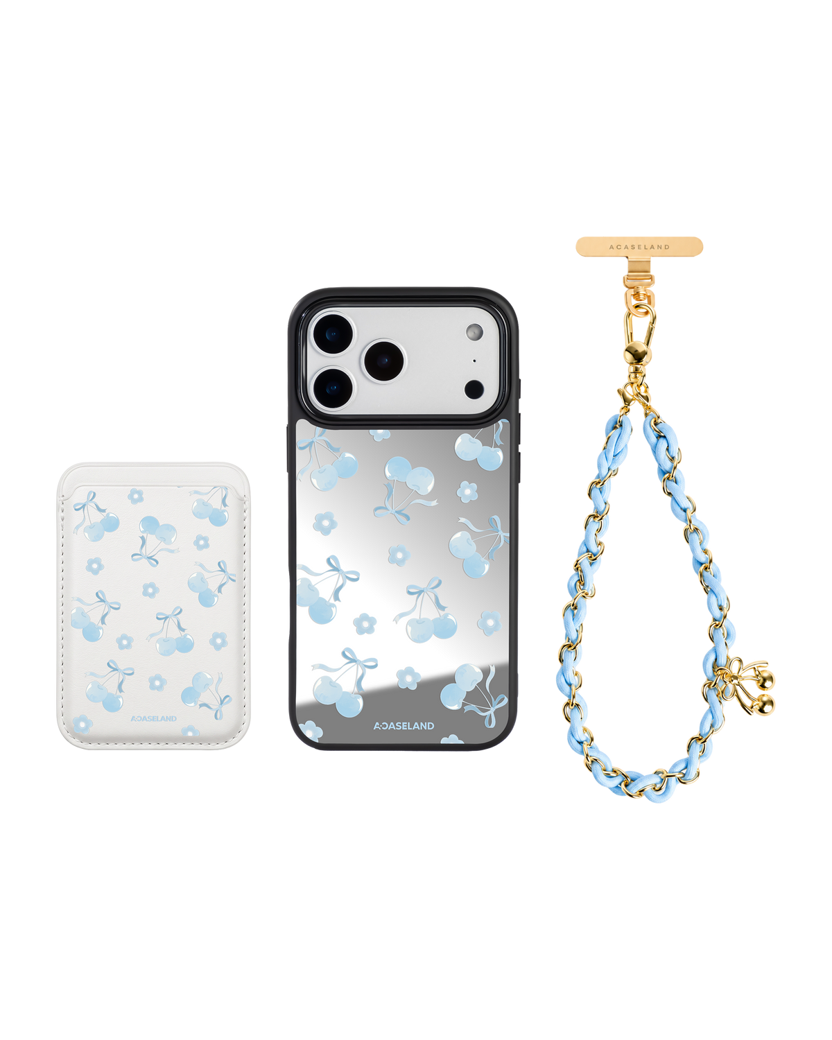 Baby Blue Cherry & Bow 隨行套裝