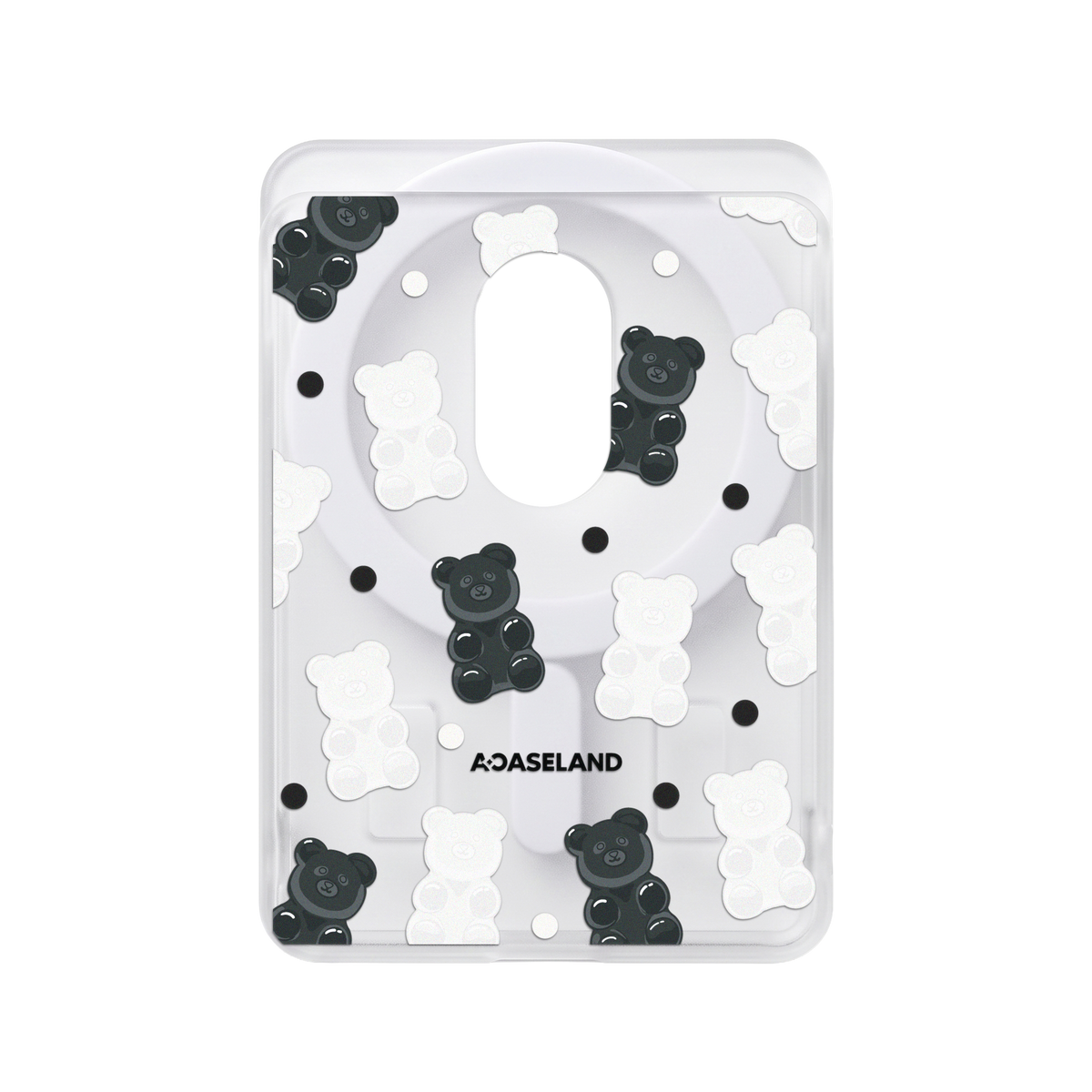 Mono Gummy Bear 半透磨砂 MagSafe 卡包｜客製化文字