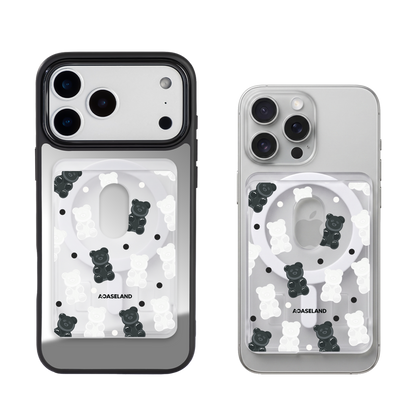 Mono Gummy Bear 半透磨砂 MagSafe 卡包｜客製化文字