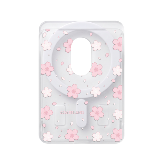 Sakura Bloom 半透磨砂 MagSafe 卡包｜客製化文字
