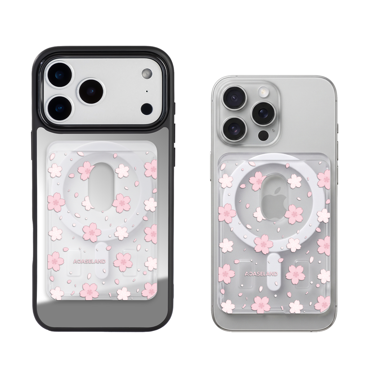Sakura Bloom 半透磨砂 MagSafe 卡包｜客製化文字