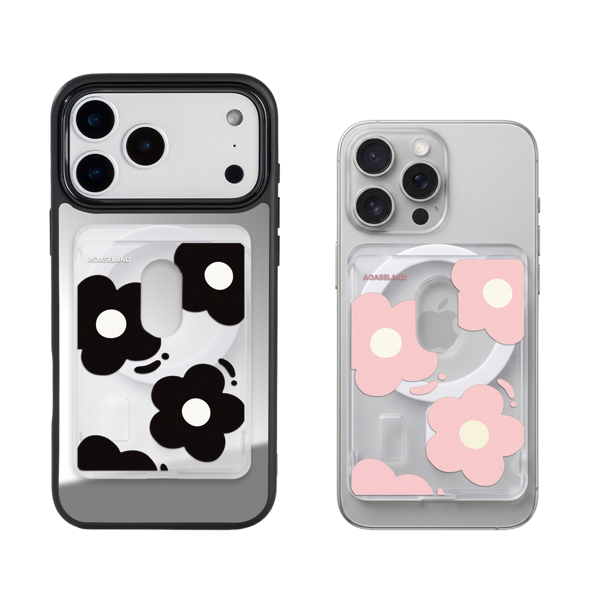 Hello! Flowers 半透磨砂 MagSafe 卡包｜客製化文字