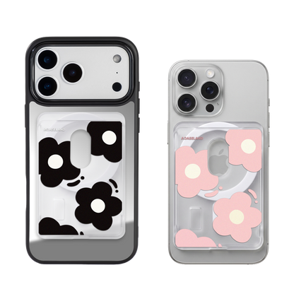 Hello! Flowers 半透磨砂 MagSafe 卡包｜客製化文字