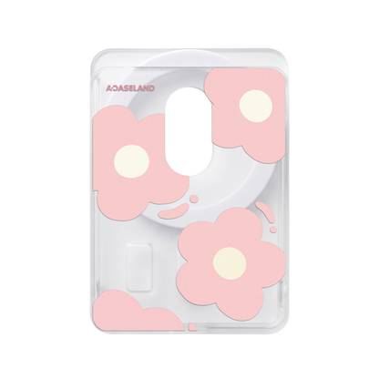 Hello! Flowers 半透磨砂 MagSafe 卡包｜客製化文字