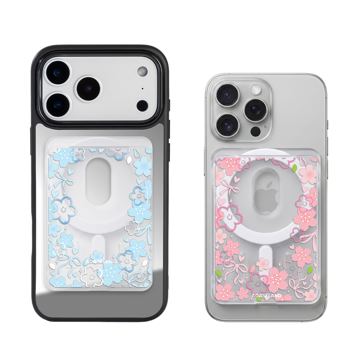 Smiling Sakura 半透磨砂 MagSafe 卡包｜客製化文字